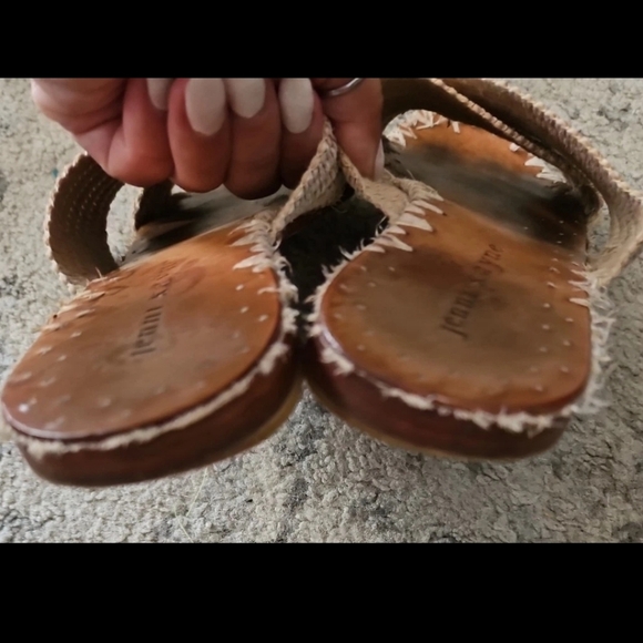 Jenni Kayne Womens Beige Raffia Designer Crossover Sandal In Natural 37 - Picture 5 of 13